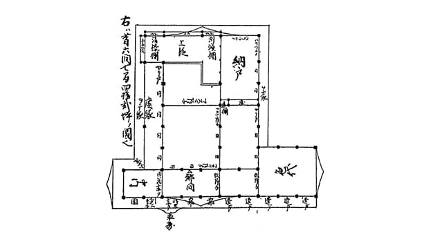 昔六間七間ノ主殿之図